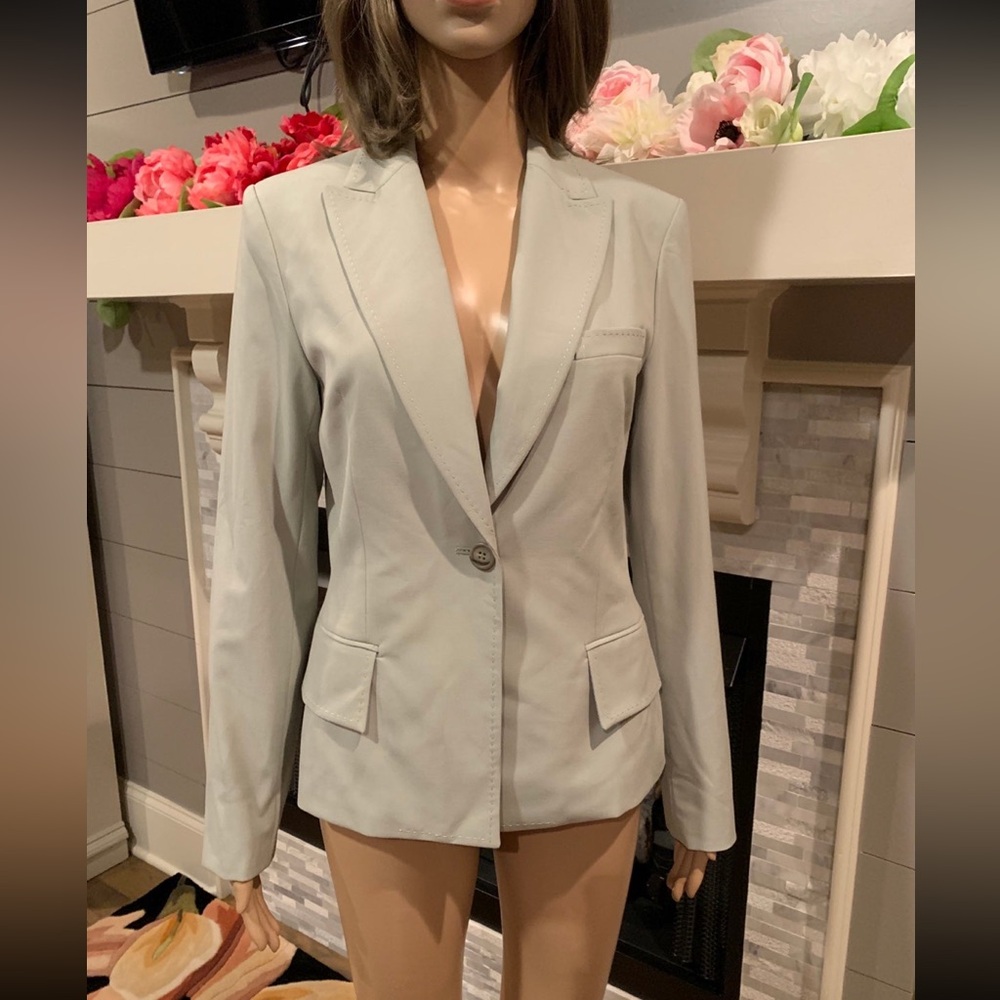 The Limited Stretch grayish green blazer jacket Sz 6